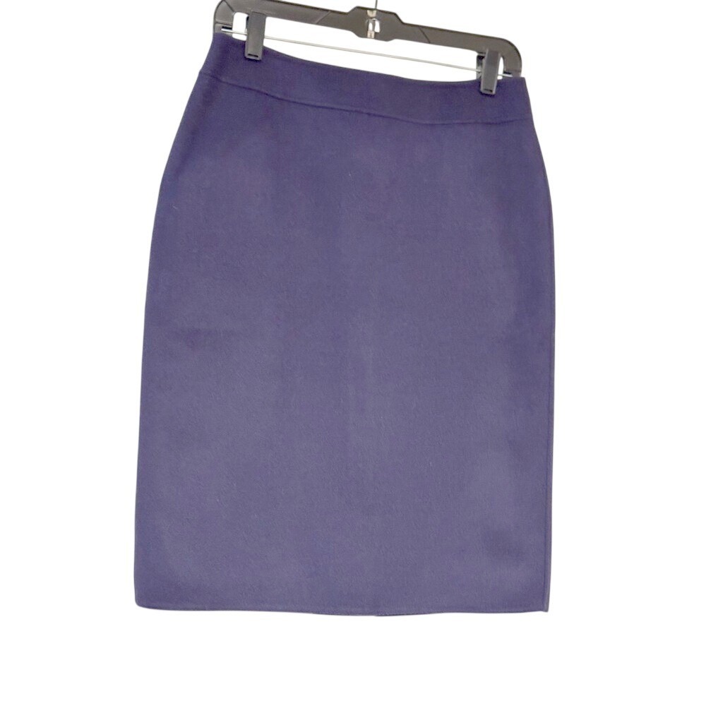 Talbots Womens Navy Blue Wool Blend Lined Pencil Skirt Size 4 Professional Work